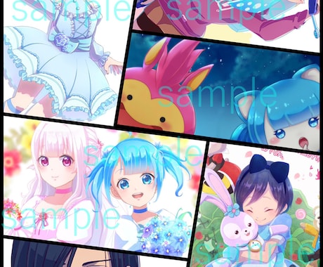 SNSアイコン等に！カッコ可愛いイラスト描きます オリジナルキャラクターもあなたの要望に沿ってデザインします！ イメージ2