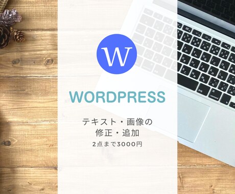 Wordpressのテキスト・画像修正・追加します テキスト・画像修正を2点まで3000円で対応します イメージ1