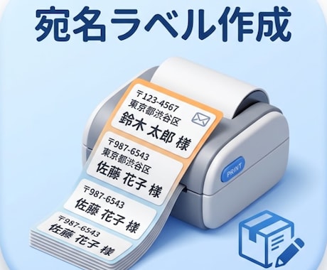 合わせ名人より簡単に宛名ラベル作成します イメージ1