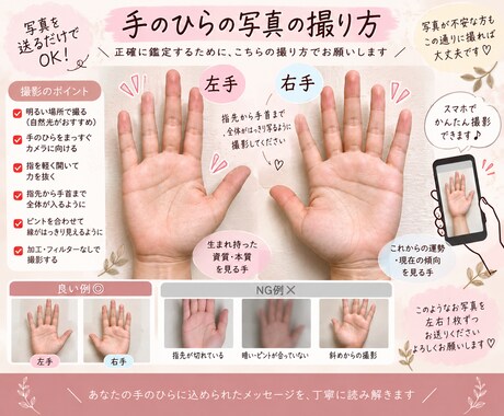 右手から今のあなたを読み解きます 写真1枚で気軽に。今のあなたをやさしく鑑定します イメージ2