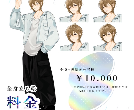 TRPGで使用できる立ち絵を制作します 10代～30代男性のスマートなイラスト イメージ2