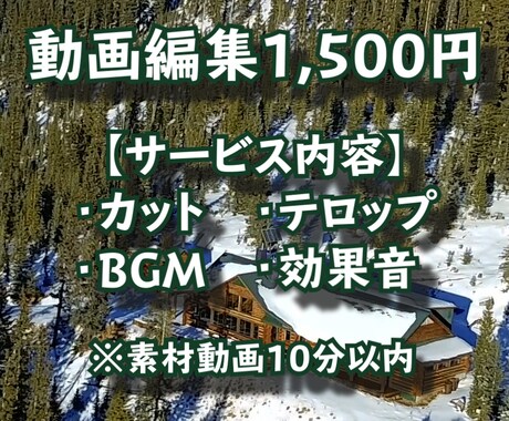 YouTube用の動画編集を代行いたします ワンプラン【丸投げ】1,500円（素材動画10分以内） イメージ1