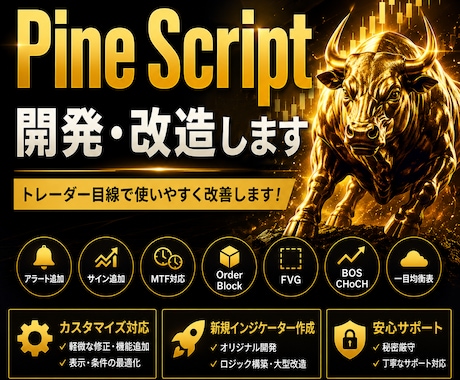 Pine Script開発・改造します トレーダー目線で使いやすいインジケーターへ改善します！ イメージ1