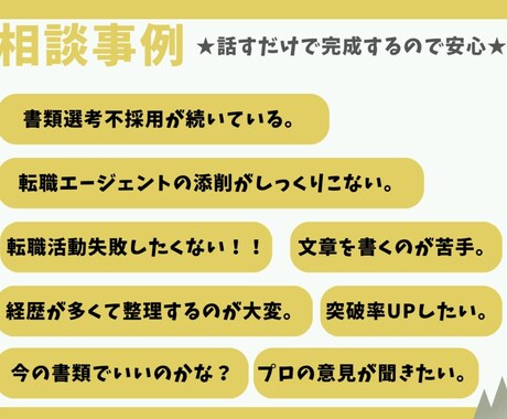 選考通過率UP！職務経歴書を人事のプ口が作成します 話すだけで完成！人事のプロが通過率の上がる職務経歴書を作成 イメージ2