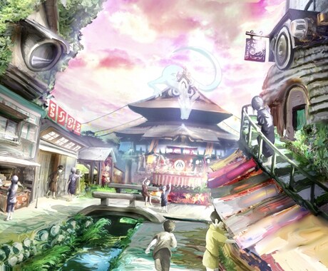 背景、人物、メカまで幅広くイラスト制作いたします ファンタジーからSF、現代まで幅広い世界観を描きます イメージ1