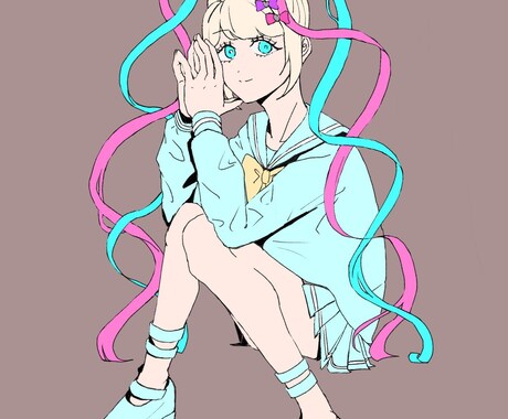 TRPGやゲームなどに使える立ち絵描きます 全身の立ち絵に三つの表情差分お付けします！ イメージ2