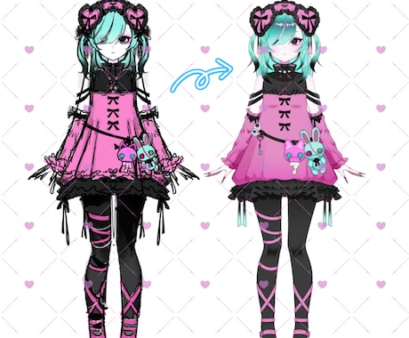 Live2D用のパーツ分けイラストを制作します あなただけの個性的で可愛いモデルを描きます イメージ2