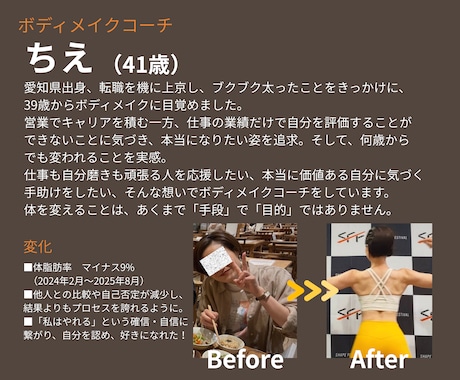 ダイエット迷子だと感じる方をサポートします ノンストレスダイエットは可能！痩せることは目的ではなく手段。 イメージ2