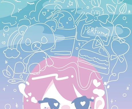 ゆめかわいいイラスト制作します 主線なし×パステルカラーのやわらかいイラストが好きな方へ イメージ1