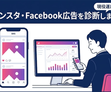 インスタ・Facebook広告を診断します CPA高騰・クリエイティブ疲弊の原因をデータで特定します イメージ1
