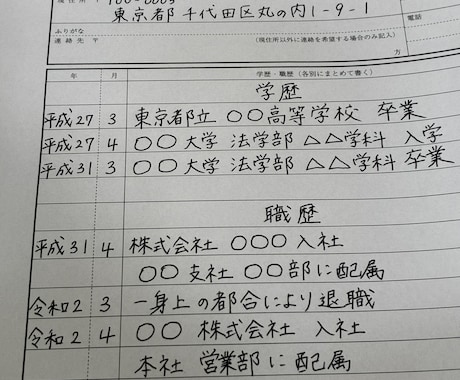 程よい美文字で心を込めて履歴書代筆いたします 就職・転職活動のはじめの一歩である履歴書で差をつけよう！ イメージ2