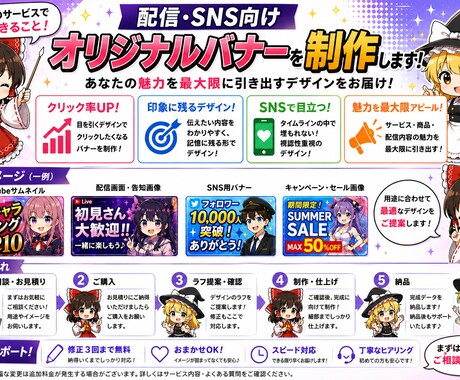 配信・SNS向けサムネ・バナーを制作します X・YouTube・配信サイト向けのオリジナルデザインに対応 イメージ2