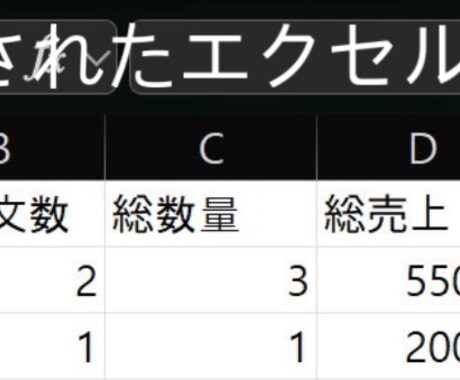 面倒なエクセル集計、クリック1回で自動化します 売上・数量・配送状況などを一括で整理します。カスタマイズOK イメージ2