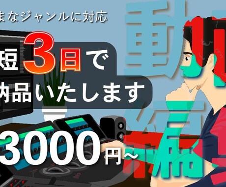 最短3日納品！さまざまなジャンルの動画編集をします キャッチなサムネイル作成もいたします！ イメージ1