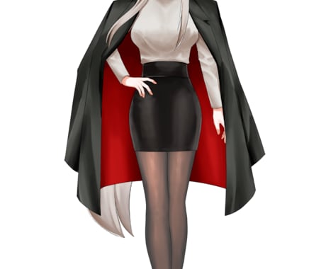 大人な女性をイメージしたイラストになります コート着脱のイラストがあります。 イメージ2