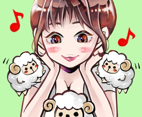 初めてでも安心★かわいいアイコン描きます 選べる背景☆個性的&可愛いアイコンをお手頃価格で！ イメージ2