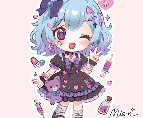 ふんわり可愛いSDキャラを制作します かわいいをぎゅっと詰めこんだ、あなただけのちびキャラ イメージ1