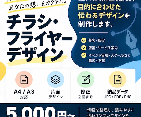 伝わるチラシ・フライヤーをデザインします イメージ1