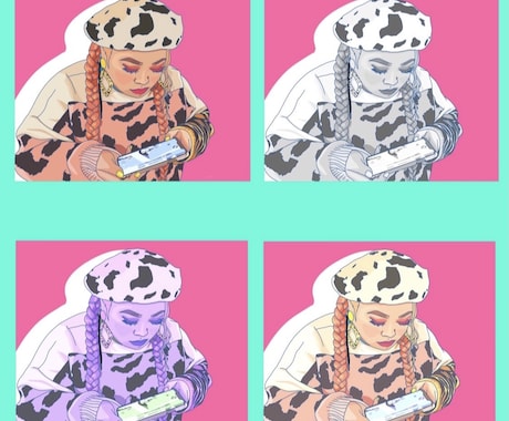 お洒落でPOPな似顔絵描きます SNSアイコンやプレゼントに最適♪ウェルカムボードにも♪ イメージ2