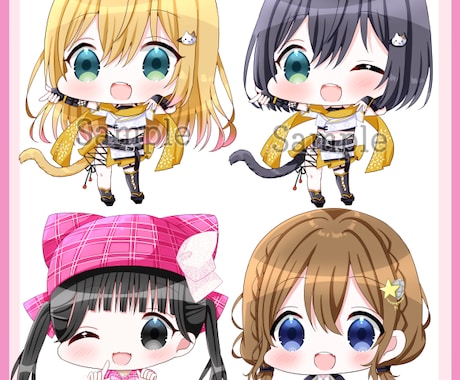 最短２日☆ぷにっとかわいいミニキャラを描きます ミニキャラならおまかせ下さい！迅速に可愛いをお届けします！ イメージ2