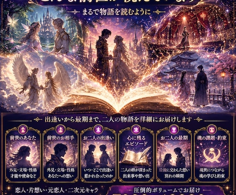 恋人、片想い、二次元、不可視との前世詳細鑑定します 前世について深く知りたい方にオススメの大ボリューム鑑定 イメージ2