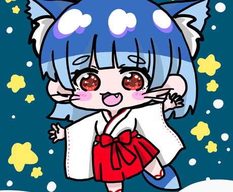 ぷにぷにで可愛いちびキャラのイラストを描きます 一枚絵、アイコン、グッズなどに！！ イメージ2