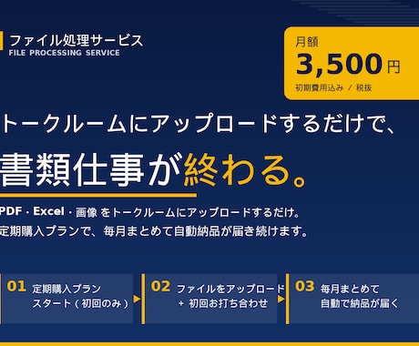 定期購入版／おまかせ！ファイル処理します あなたにあわせたファイル処理、定額でお届けします！ イメージ1