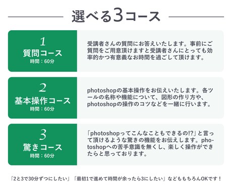 photoshop操作について1対1で教えますます 未経験から学習した現役スクール講師がたっぷり60分サポート! イメージ2