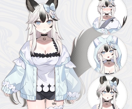 Vtuberキャラデザ、イラスト制作いたします 様々なご活動のお手伝いができれば嬉しいです。 イメージ2