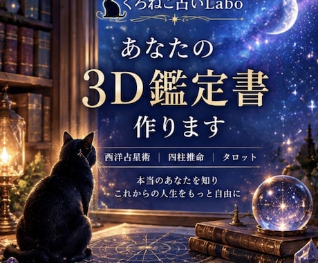 あなたの【３Ｄ鑑定書】作ります 四柱推命×西洋占星術2つの視点であなたを立体的に読み解きます イメージ1