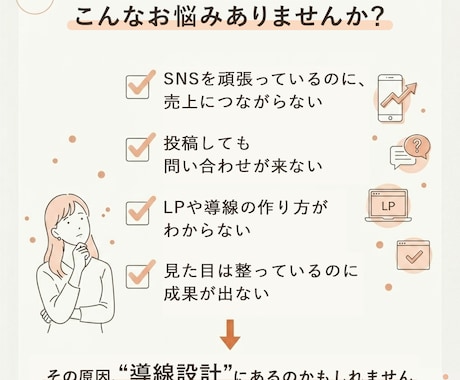 導線から整えるLP制作します 個人事業主様向け｜集客につながる導線を設計します イメージ2