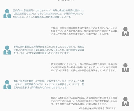 英文契約書の書面の作成を代行します 契約法務に専門特化した行政書士が契約書を起案・修正します イメージ2