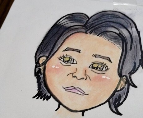 似顔絵描きます 値段で察してもらえたらと思うのですが似顔絵デビューしました♡ イメージ2