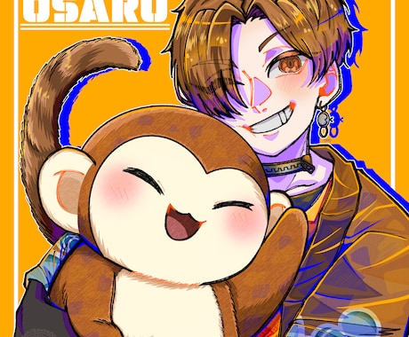 一枚絵制作します 極彩色の塗りが特徴的！感情を表現した一枚絵を制作いたします。 イメージ2