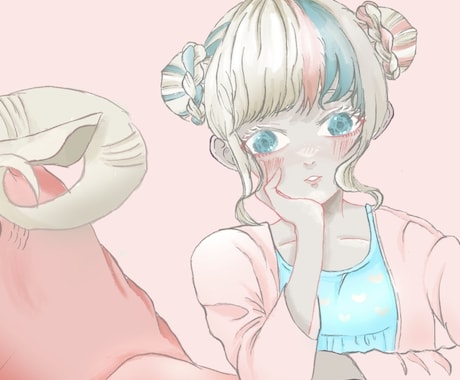 女の子のイラスト描きます 可愛らしい女の子が得意です。男性の絵はお断りしております。 イメージ1