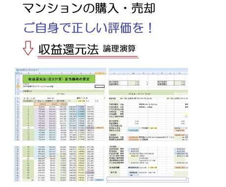 マンション売り買い、その価格・ご自分で評価できます 中古マンション価格を「収益還元法」で適正に判定しましょう。 イメージ1