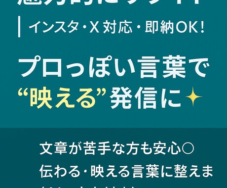SNS投稿文を魅力的にリライトします 文章が苦手な方も安心◎伝わる・映える言葉に整えます イメージ1