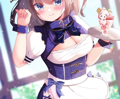かわいい萌え系女の子のイラストを描きます 背景まで丁寧に描いた世界で一つだけのオリジナルイラストです イメージ2
