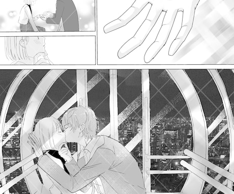 大手出版社受賞歴あり！白黒漫画描きます キスシーンに自信あり！少女漫画の絵柄をお求めの方に☆ イメージ2