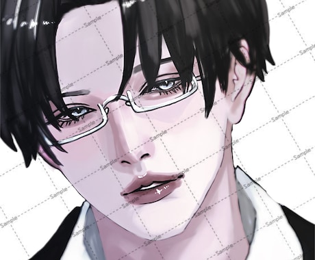 リアル系絵柄のバストアップアイコン描きます 多様な絵柄から選択可能！あなたの希望に沿った絵柄で納品します イメージ1