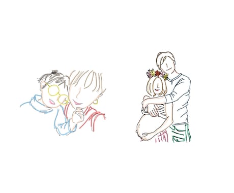 カラフルな線画お描き致します イメージ1
