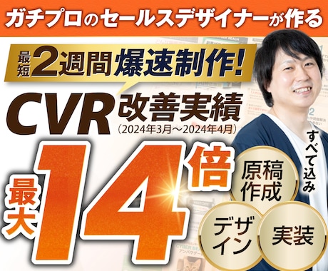 圧倒的実績！究極のセールスデザインLPを作成します セールスコピー×セールスデザインで作る究極のLPを丸投げ制作 イメージ1