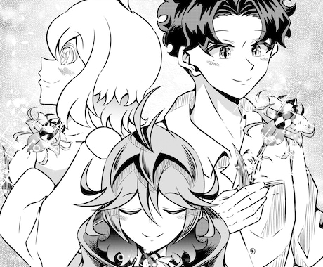 モノクロ漫画を1ページからジャンル問わず制作します 絵柄、キャラ、ストーリー、全てご要望承ります！お任せも可能！ イメージ1