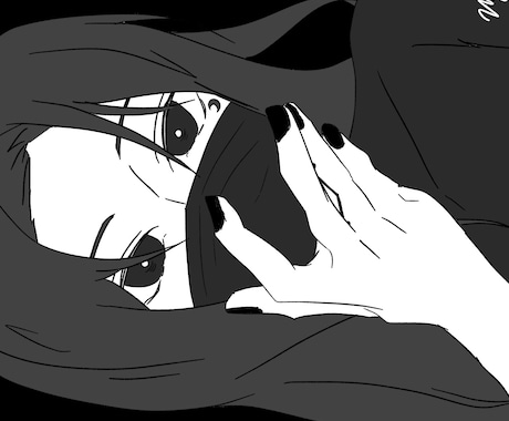 アイコン制作いたします シンプルアイコンが欲しい方にオススメ。うつろな眼が好きです。 イメージ1