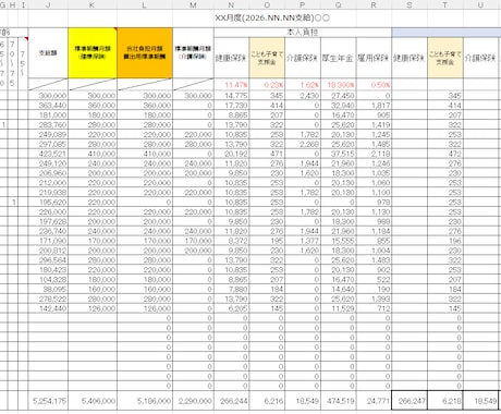 法定福利費計算書のテンプレート販売します 実際に使用している法定福利費計算書です。 イメージ2
