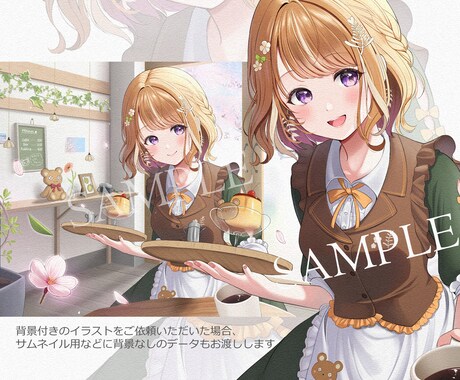 配信者様向け！キービジュアルイラスト描きます VTuber様との実績多数！サムネ、SNSの広告などに イメージ2