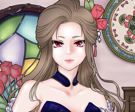 リトグラフ風のイラスト描きます 横動画タイプのサムネに使いやすいFHDサイズ イメージ2