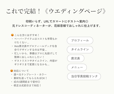 式2週間前でもOK！オシャレなWEB席次表作ります 前日まで修正可能で安心◎ 結婚式準備をスマートにしませんか？ イメージ2