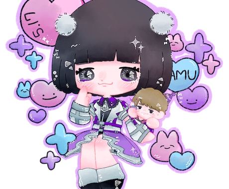 かわいいデフォルメイラストをお描きします 現在最短翌日の納品が可能です！ イメージ2