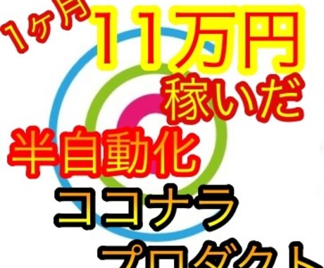 月に１０万円稼いだ半自動化ココナラ教えます 一日の作業時間は30分ほどで一ヶ月1０万稼ぎました イメージ1